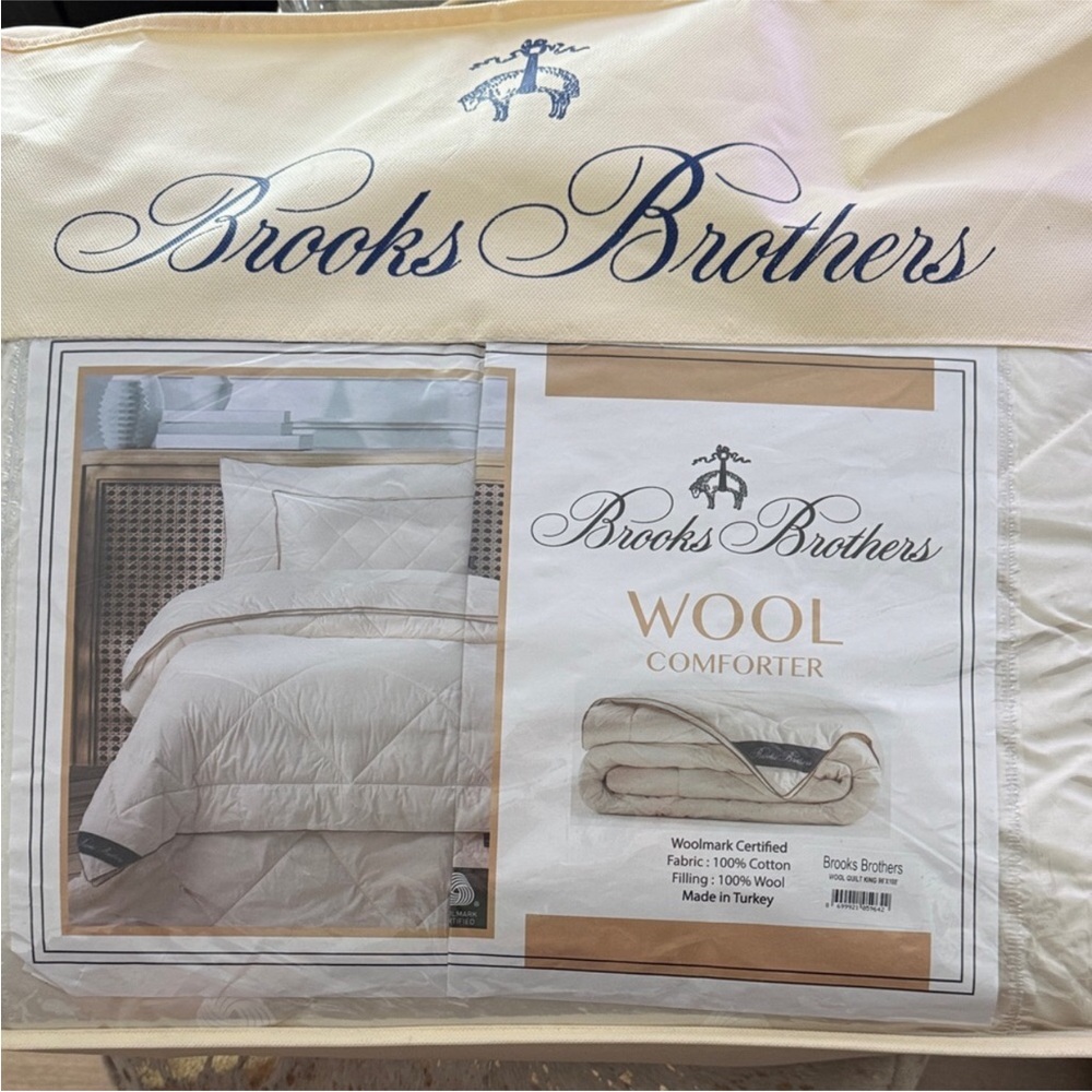 Brooks Brothers Luxury 100% Wool Comforter Woolmark certified
